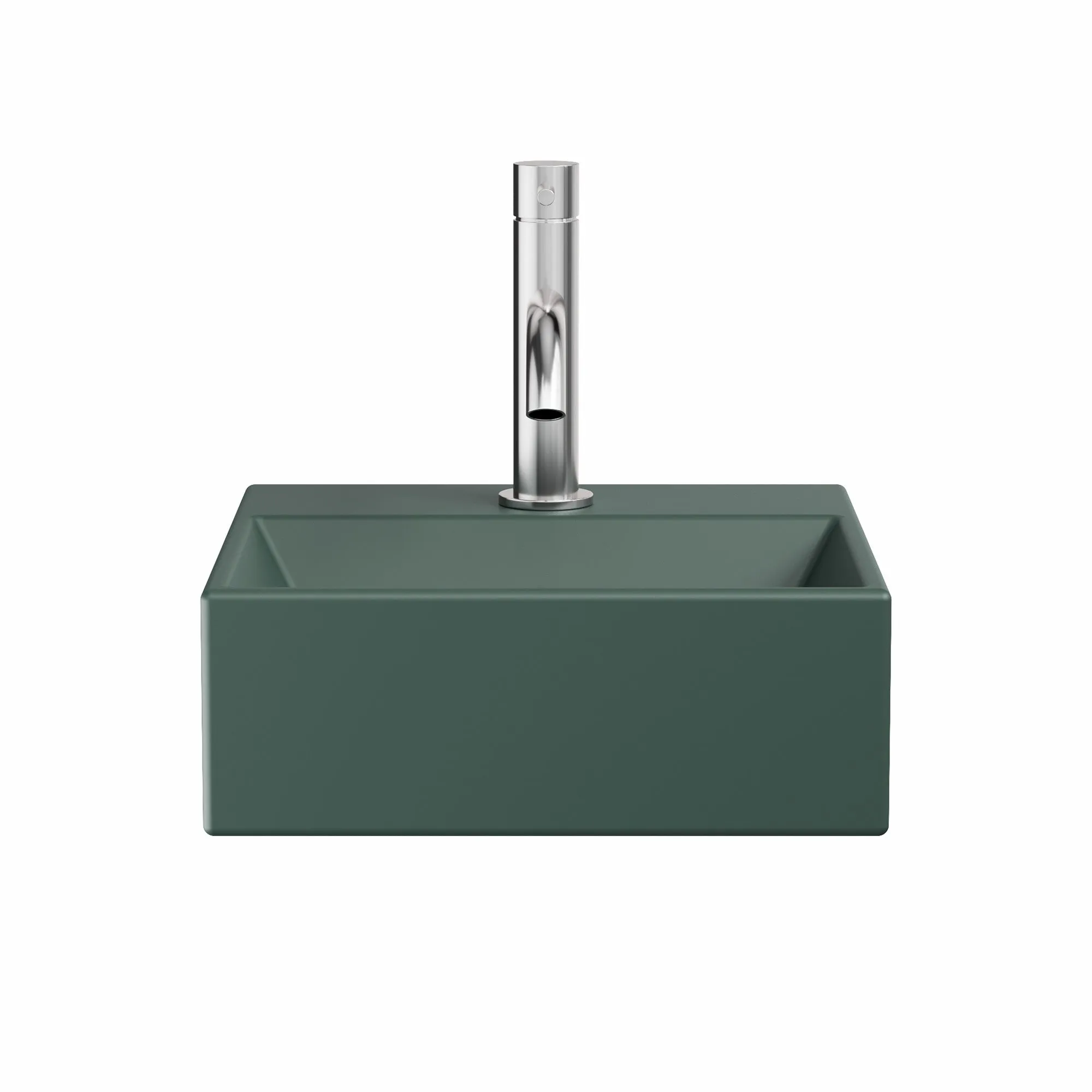 Crosswater Beck Cloakroom Washbasin - Matt Green