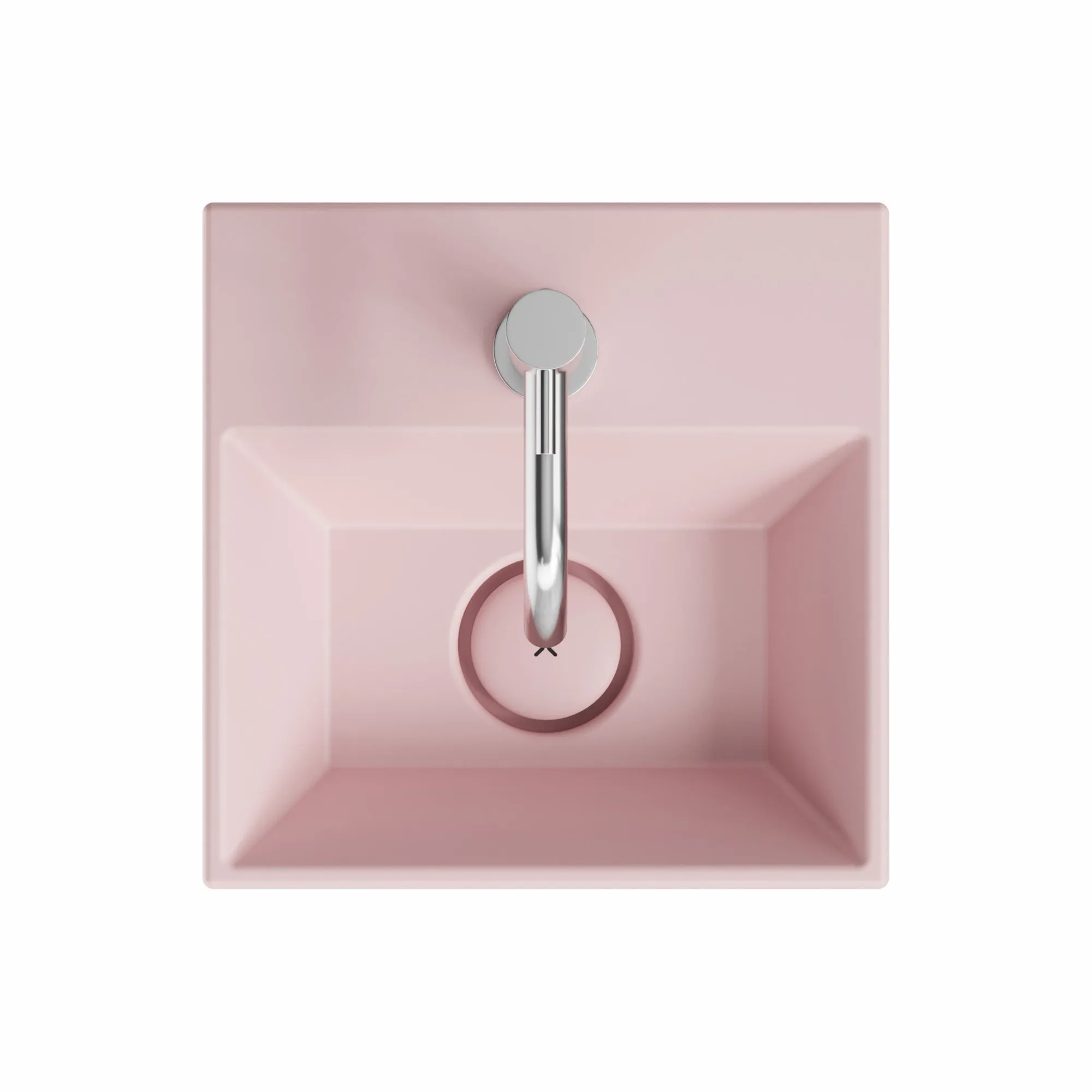 Crosswater Beck Cloakroom Washbasin - Matt Pink