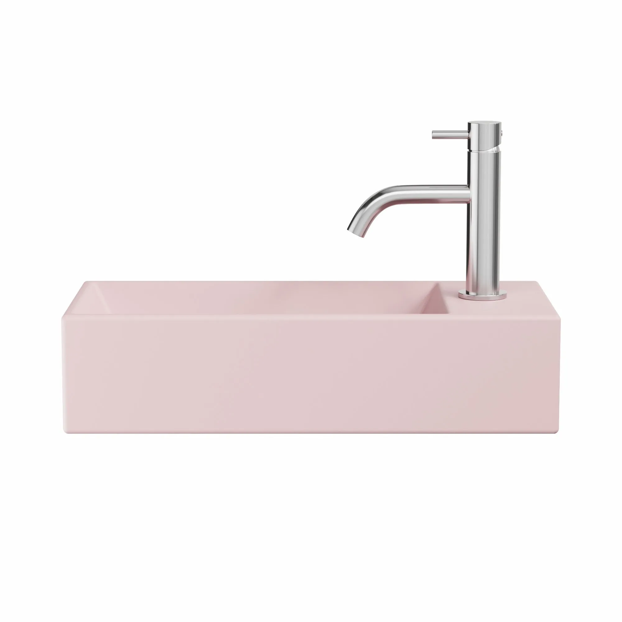 Crosswater Beck Cloakroom Washbasin - Matt Pink