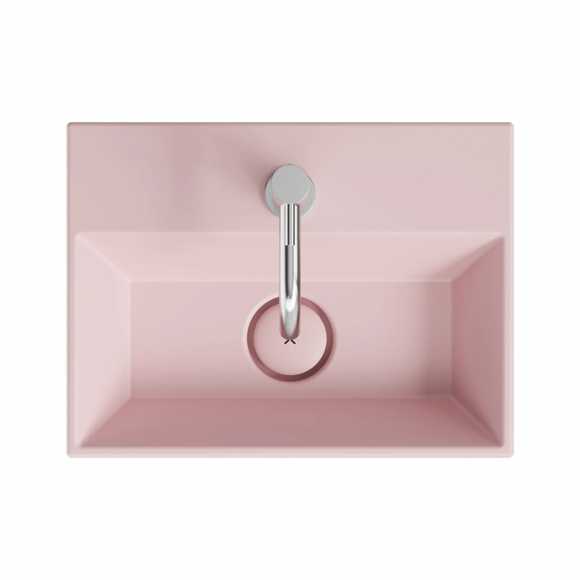 Crosswater Beck Cloakroom Washbasin - Matt Pink