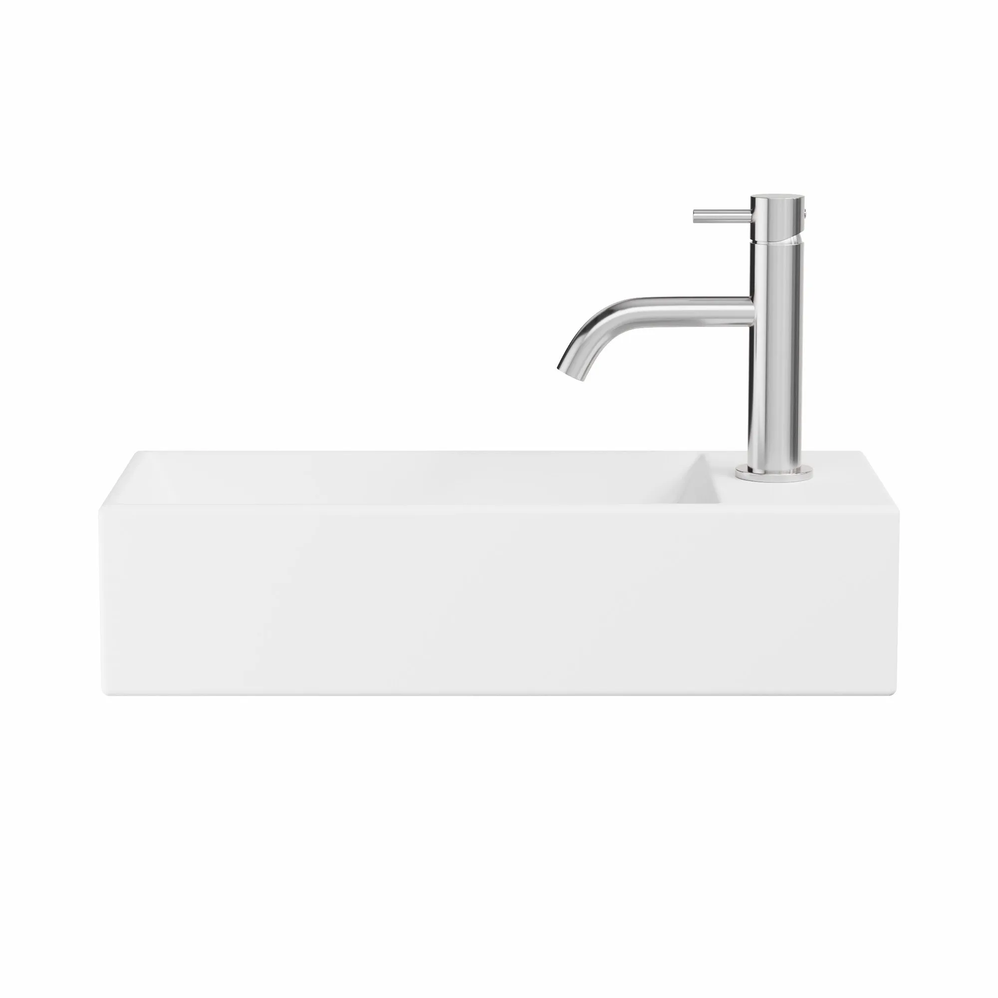 Crosswater Beck Cloakroom Washbasin - Matt White