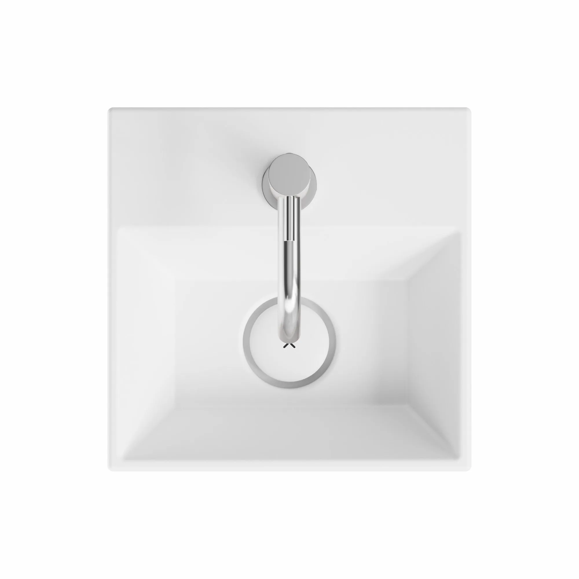 Crosswater Beck Cloakroom Washbasin - Matt White