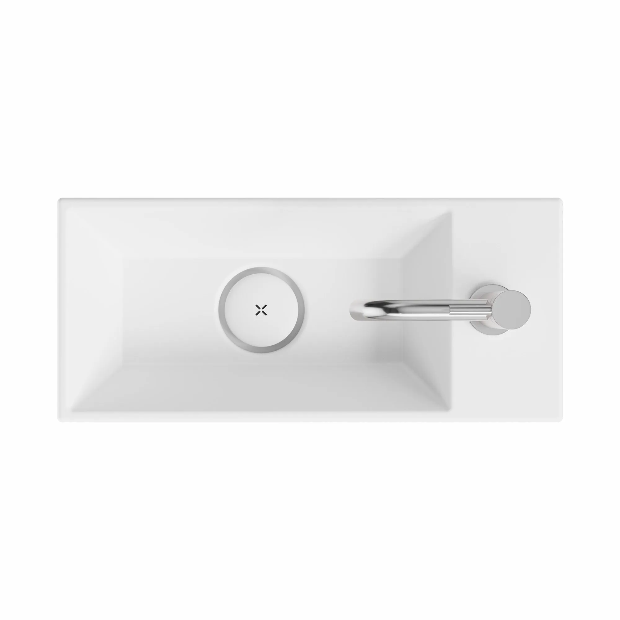Crosswater Beck Cloakroom Washbasin - Matt White