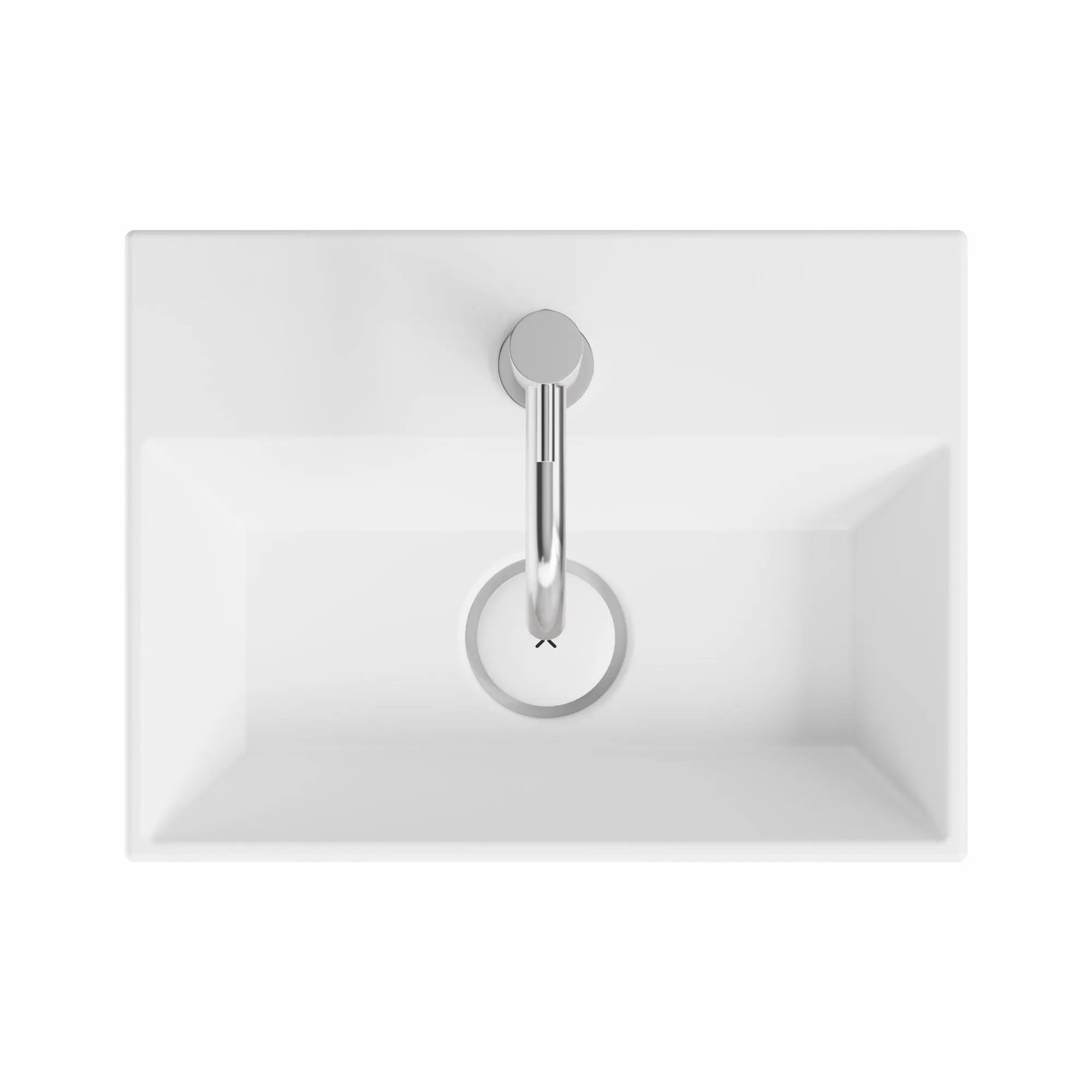Crosswater Beck Cloakroom Washbasin - Matt White