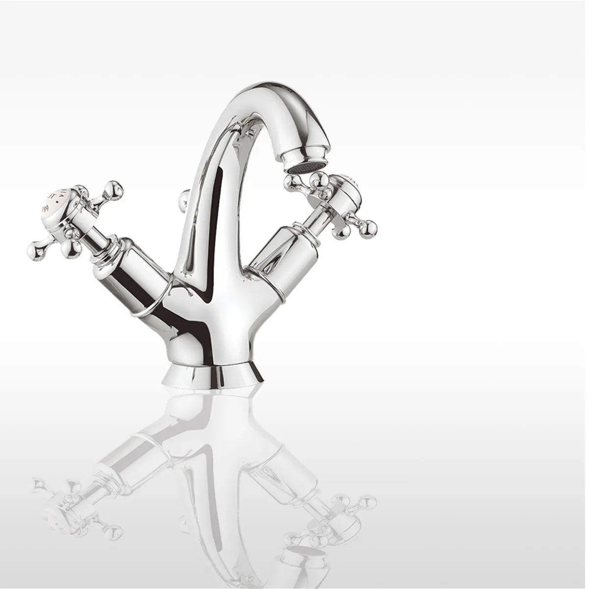 Crosswater Belgravia Crosshead Highneck Basin Mixer With Pop Up Waste