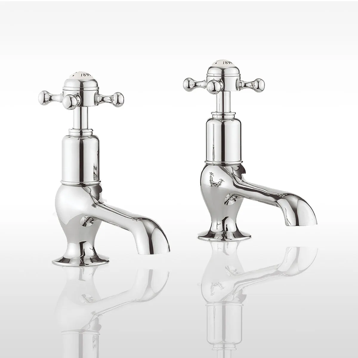 Crosswater Belgravia Crosshead Long Nose Basin Taps - Chrome
