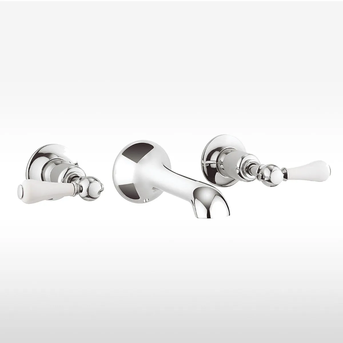 Crosswater Belgravia Lever  3 Tap Hole Wall Mounted Basin Mixer Set