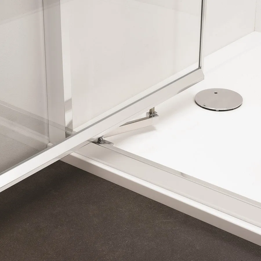 Crosswater Clear 6 Infold Shower Door & Side Panel - Brushed Brass