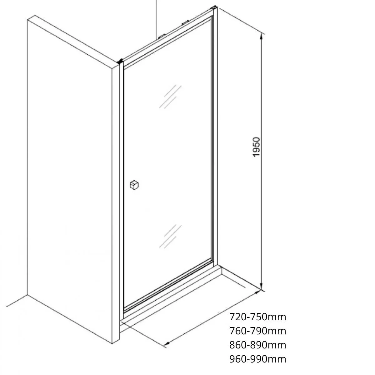 Crosswater Clear 6 Infold Shower Door & Side Panel - Silver