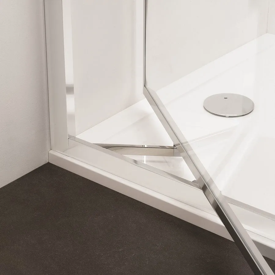 Crosswater Clear 6 Infold Shower Door & Side Panel - Silver