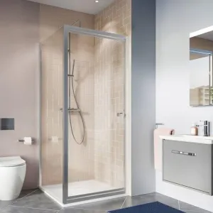 Crosswater Clear 6 Infold Shower Door & Side Panel - Silver