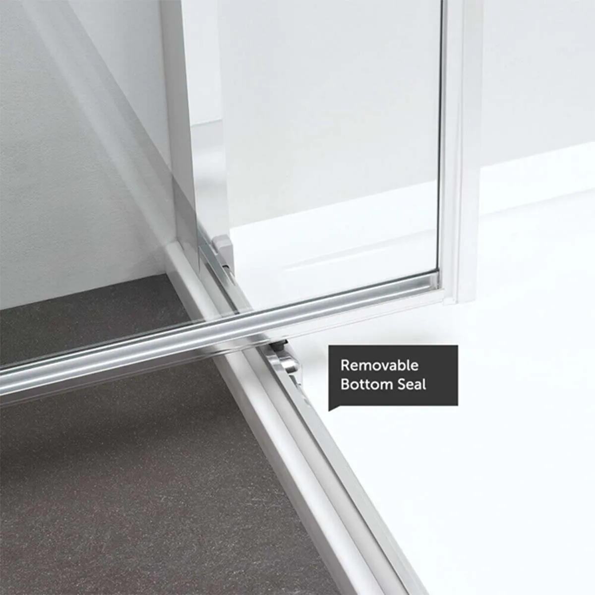 Crosswater Clear 6 Pivot Shower Door & Side Panel - Silver