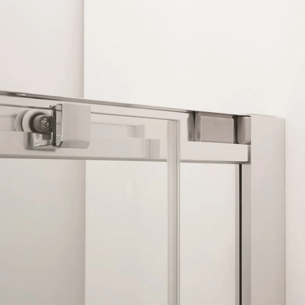 Crosswater Clear 6 Sliding Shower Door & Optional Side Panel - Silver