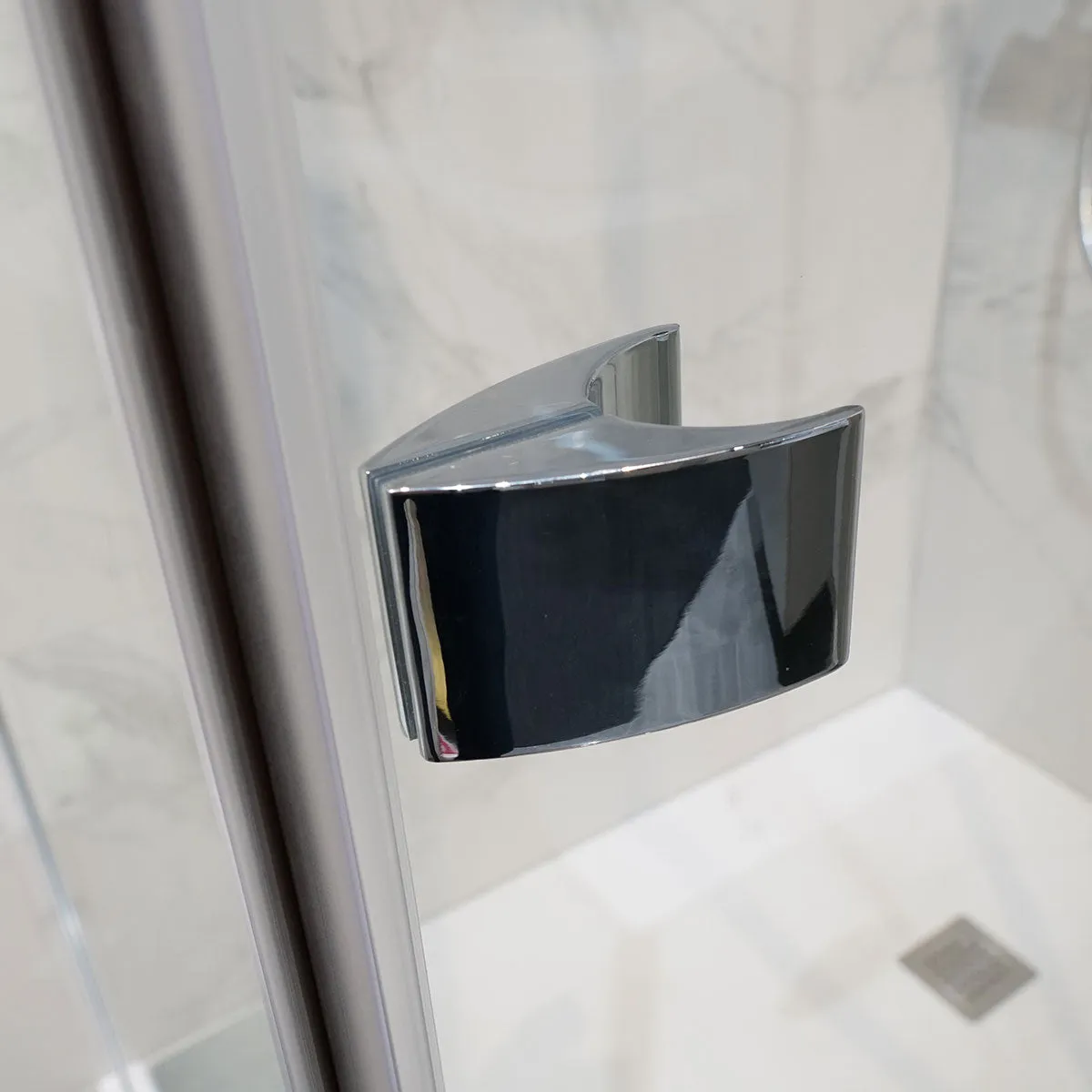 Crosswater DESIGN 8 Hinged Shower Door & Optional Side Panel - Silver