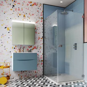 Crosswater DESIGN 8 Hinged Shower Door & Optional Side Panel - Silver