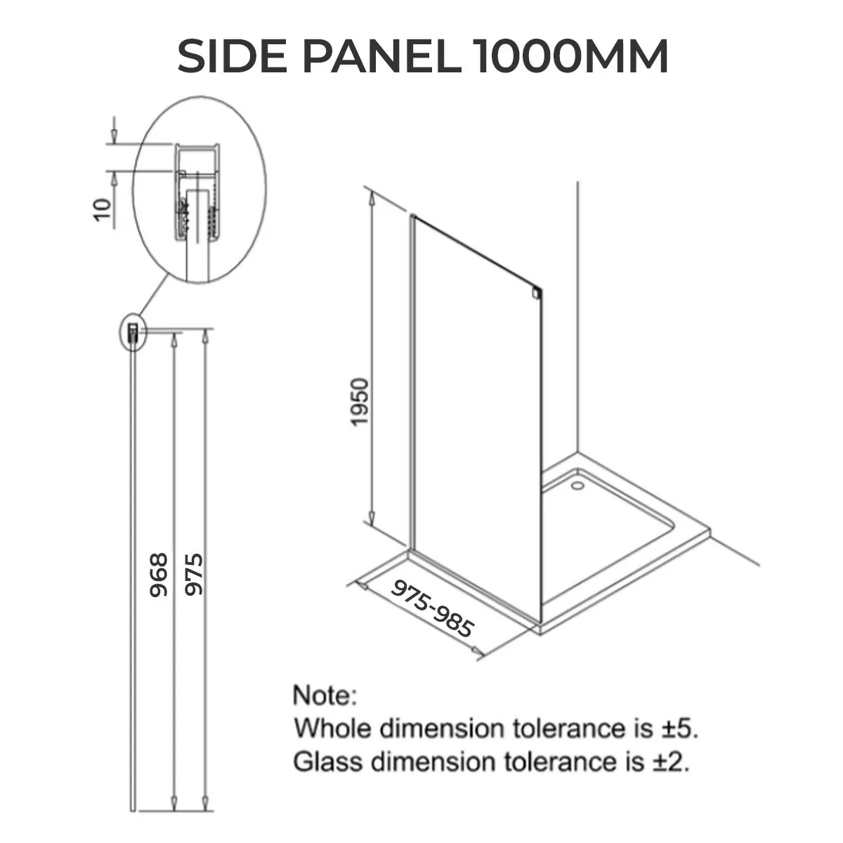 Crosswater DESIGN 8 Single Sliding Shower Door With Soft Close & Optional Side Panel - Silver