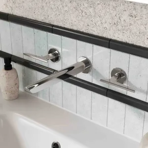 Crosswater Foile 3 Hole Wall Mounted Basin Mixer Tap