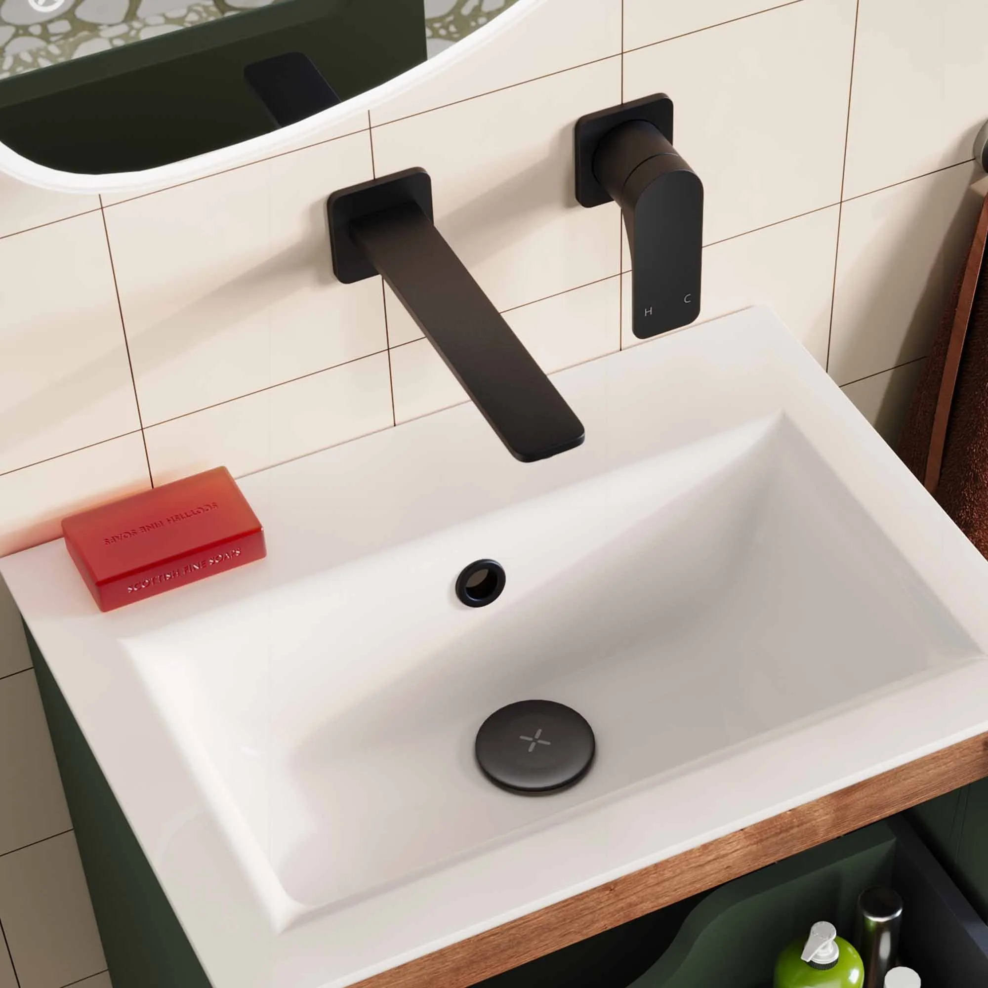 Crosswater Fuse 2 Hole Wall Mounted Basin Mixer Tap