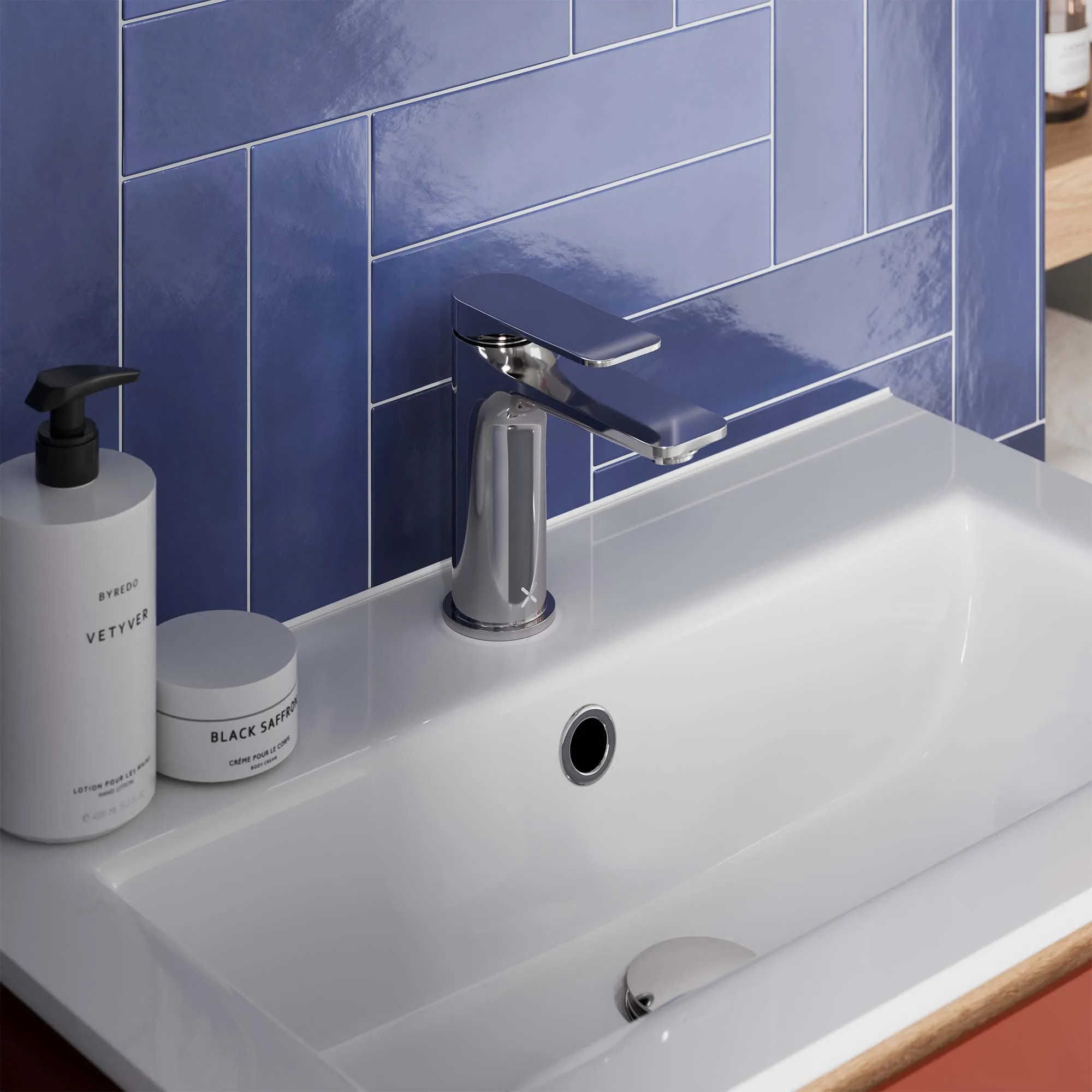 Crosswater Fuse Basin Mixer Tap With Click-Clack Waste