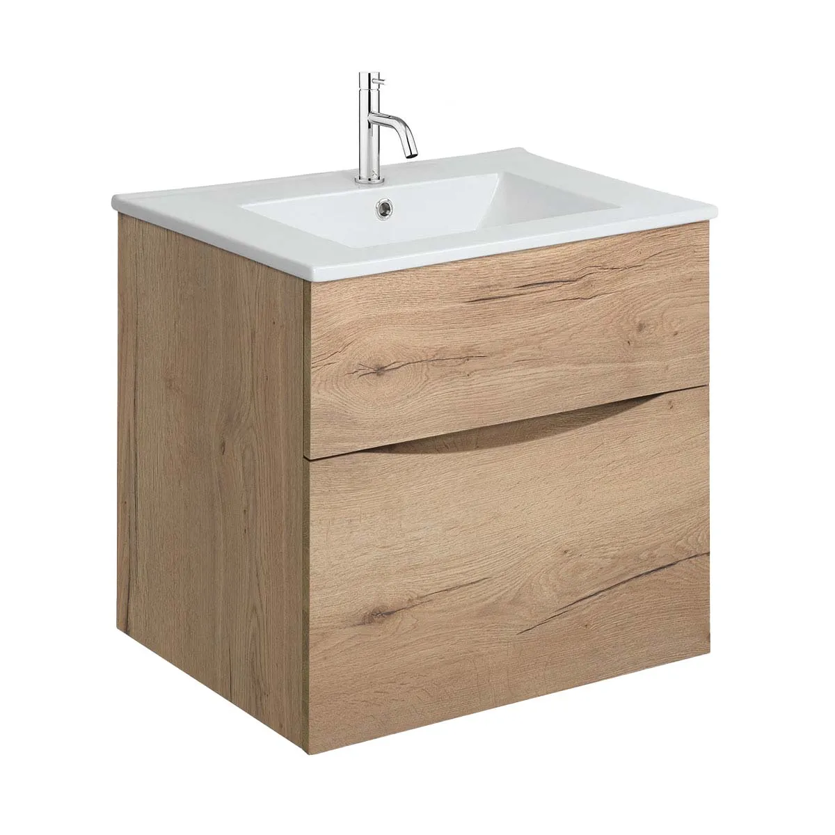 Crosswater Glide II 2-Drawer Wall Hung Vanity Unit With Ceramic Basin