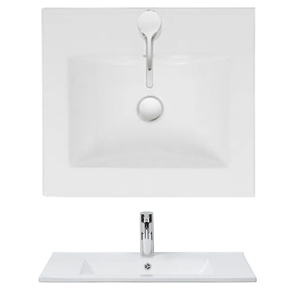Crosswater Glide II 2-Drawer Wall Hung Vanity Unit With Ceramic Basin