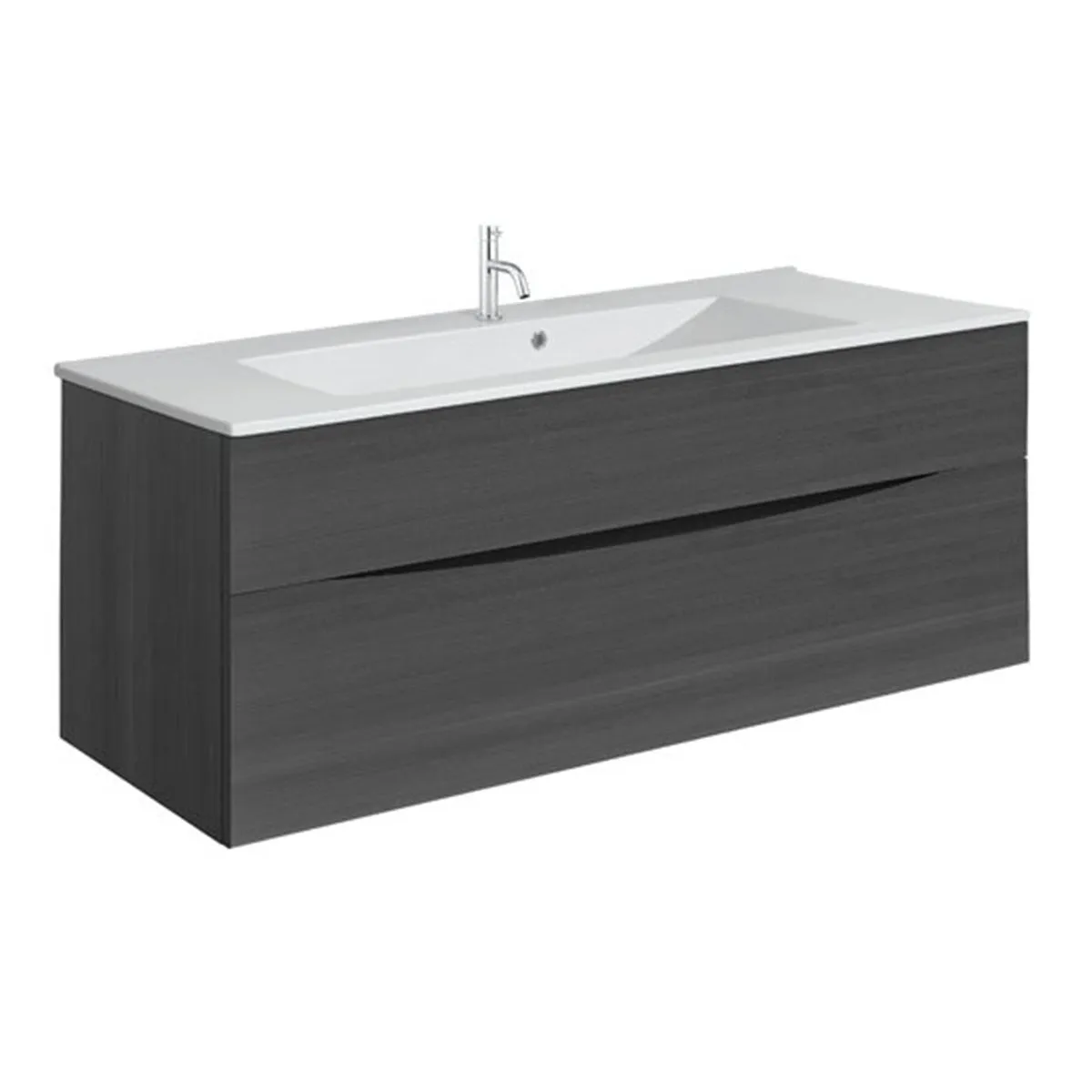 Crosswater Glide II 2-Drawer Wall Hung Vanity Unit With Ceramic Basin