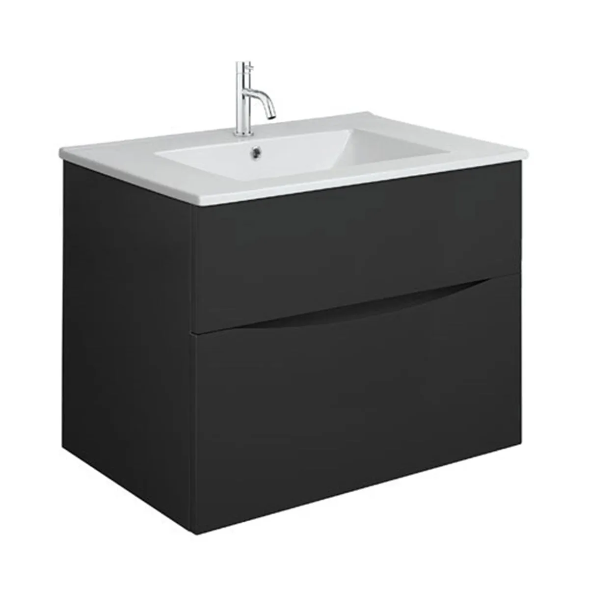 Crosswater Glide II 2-Drawer Wall Hung Vanity Unit With Ceramic Basin