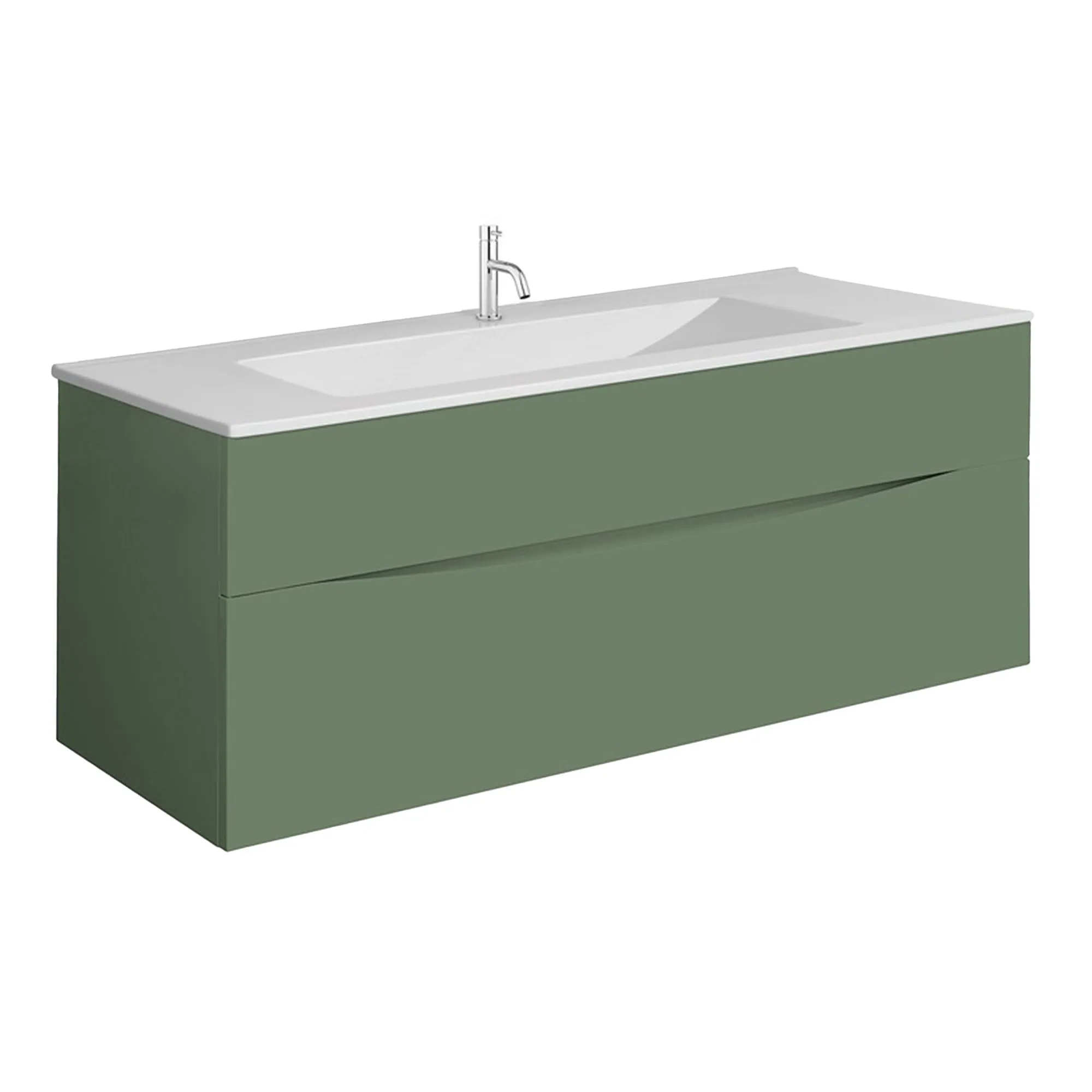 Crosswater Glide II 2-Drawer Wall Hung Vanity Unit With Ceramic Basin