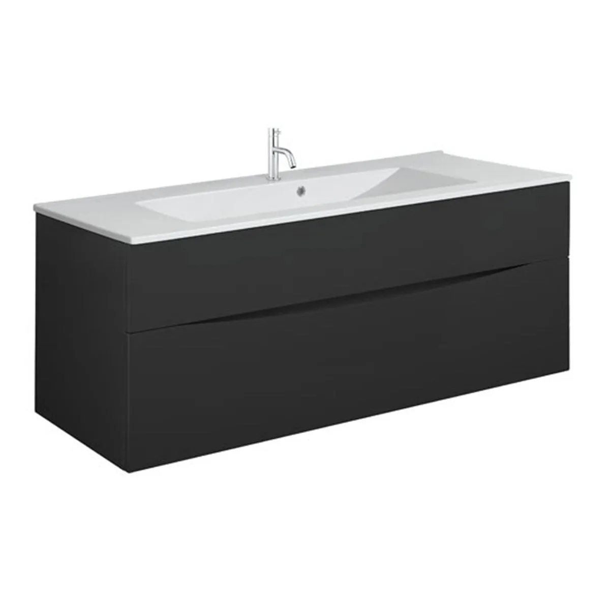 Crosswater Glide II 2-Drawer Wall Hung Vanity Unit With Ceramic Basin