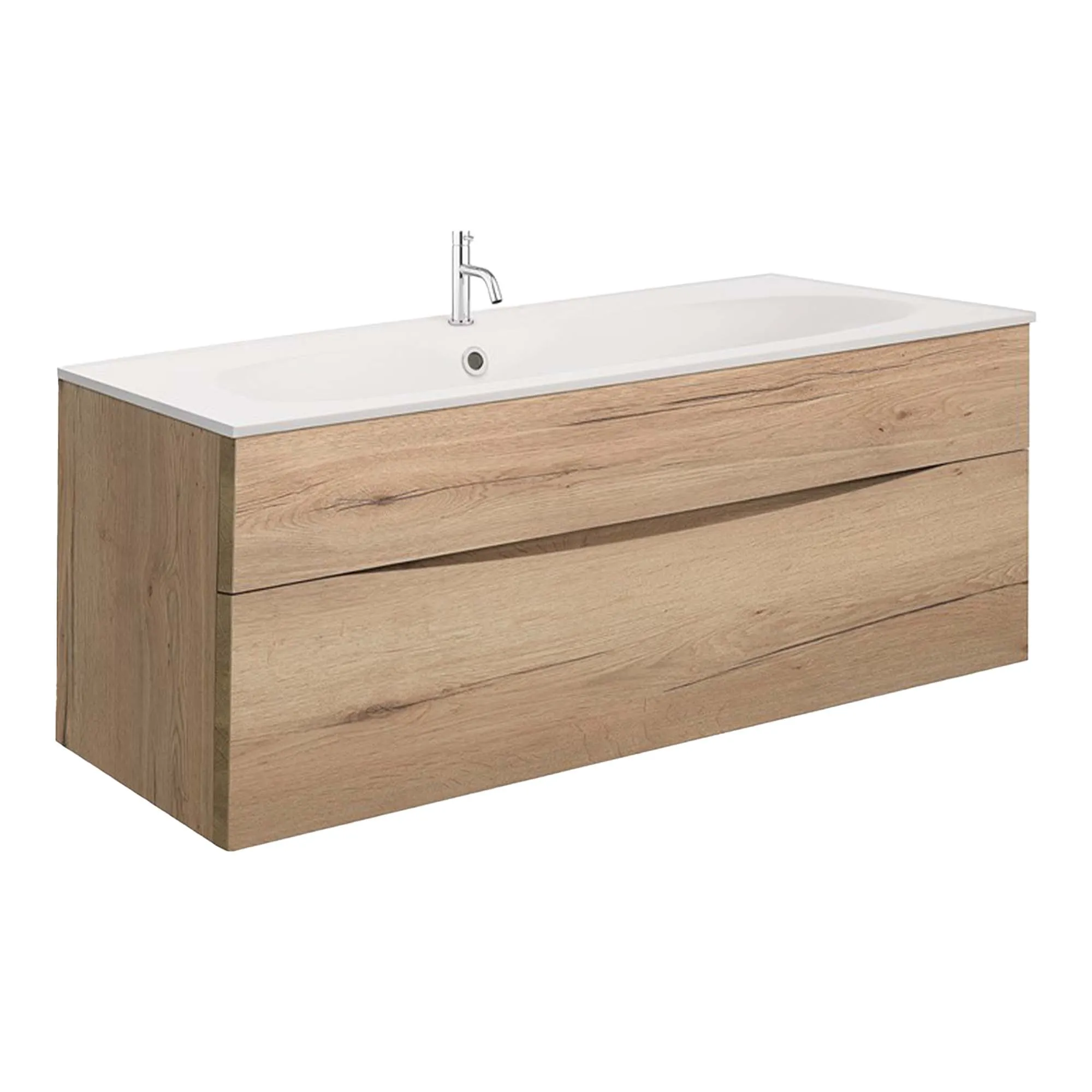 Crosswater Glide II 2-Drawer Wall Hung Vanity Unit With Matt White Basin