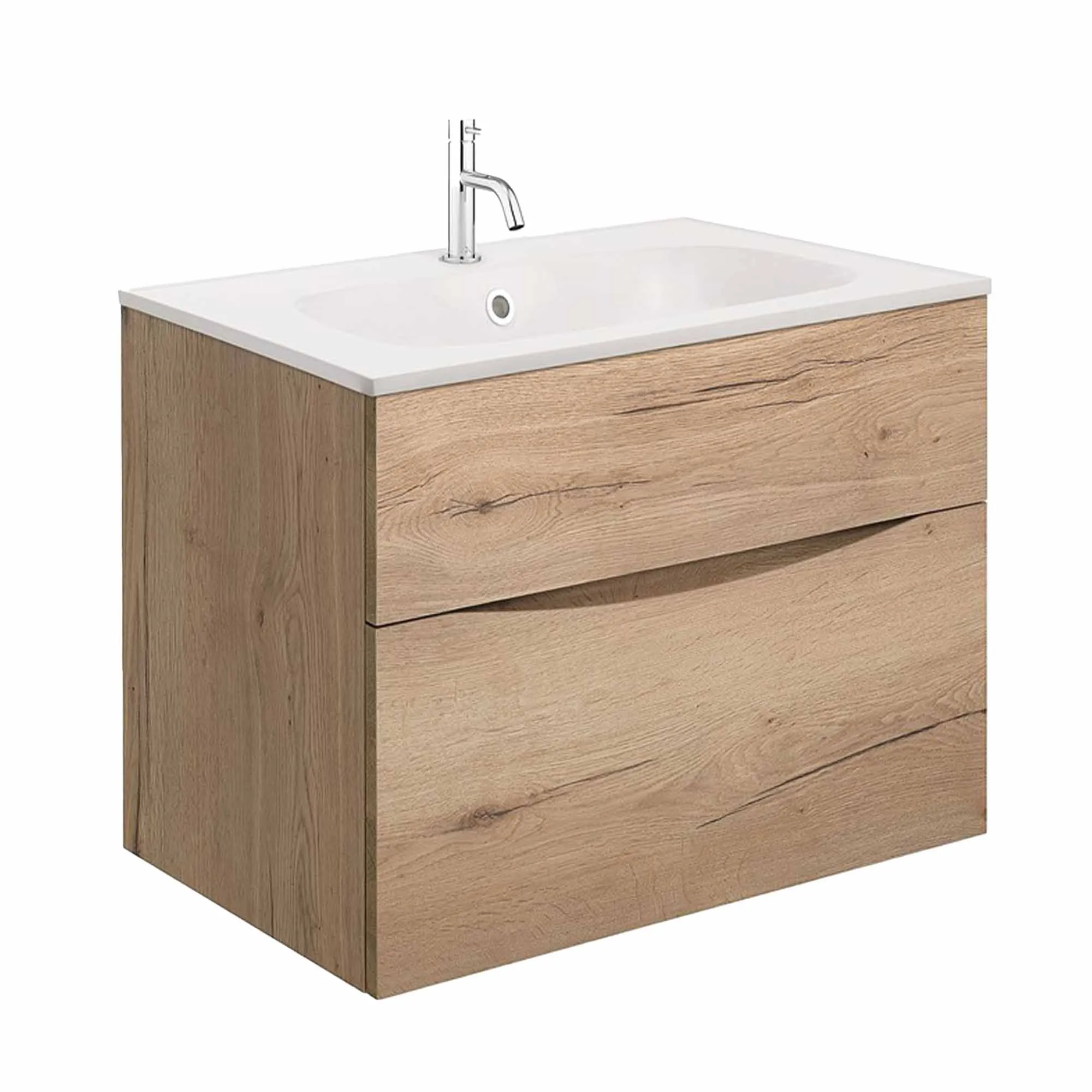 Crosswater Glide II 2-Drawer Wall Hung Vanity Unit With Matt White Basin