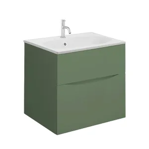 Crosswater Glide II 2-Drawer Wall Hung Vanity Unit With Matt White Basin