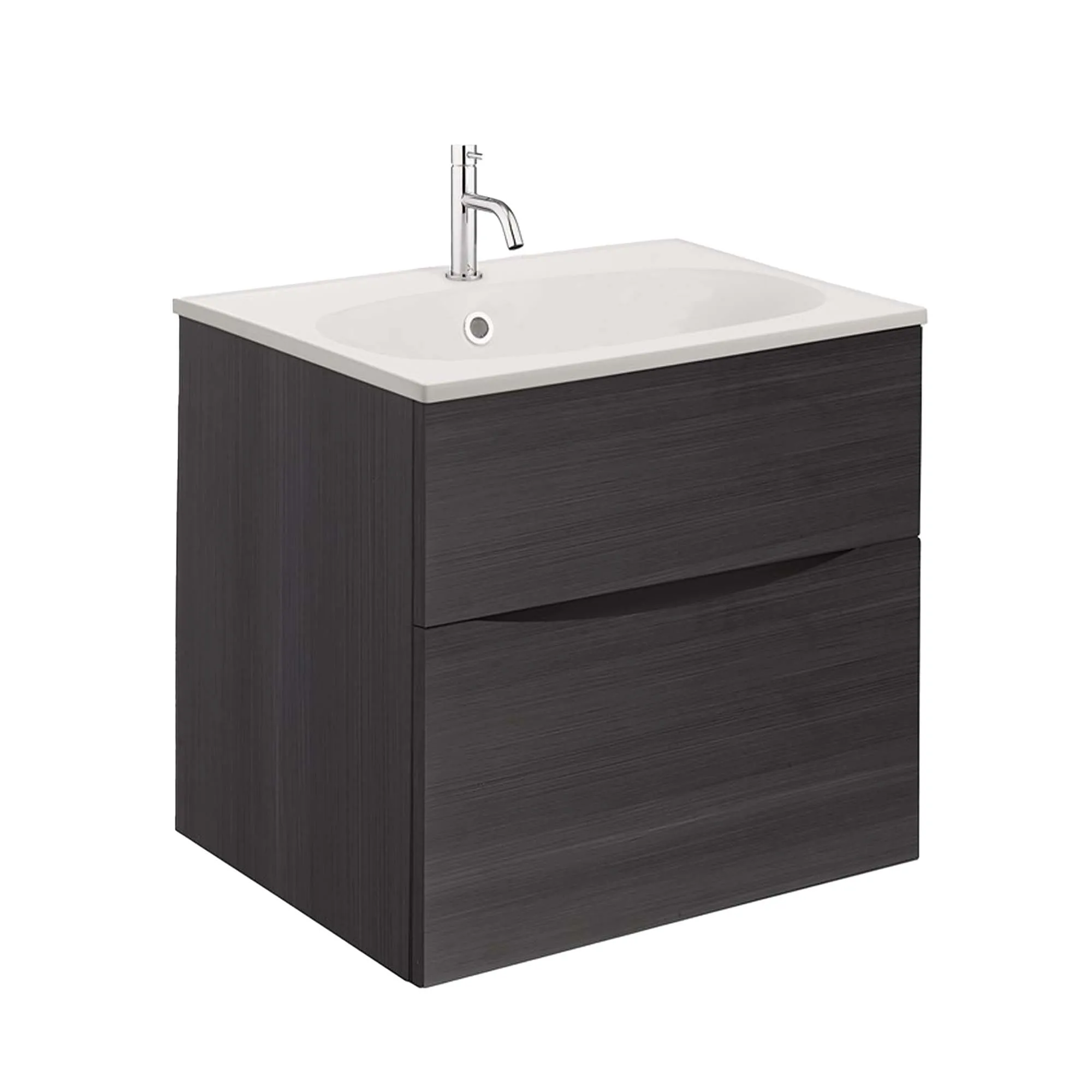 Crosswater Glide II 2-Drawer Wall Hung Vanity Unit With Matt White Basin