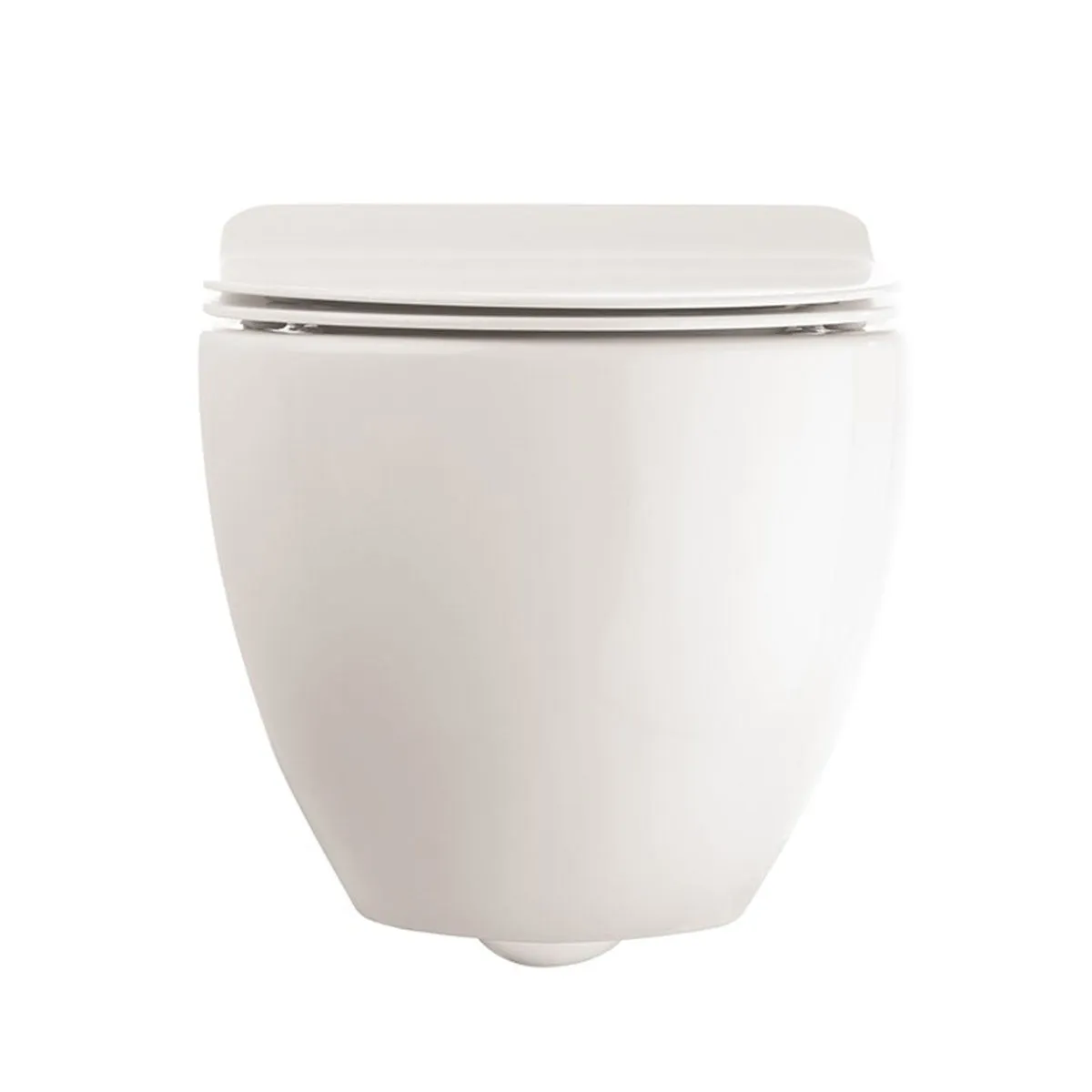 Crosswater Glide II Rimless Wall Hung WC Pan With Soft Close Toilet Seat - Gloss