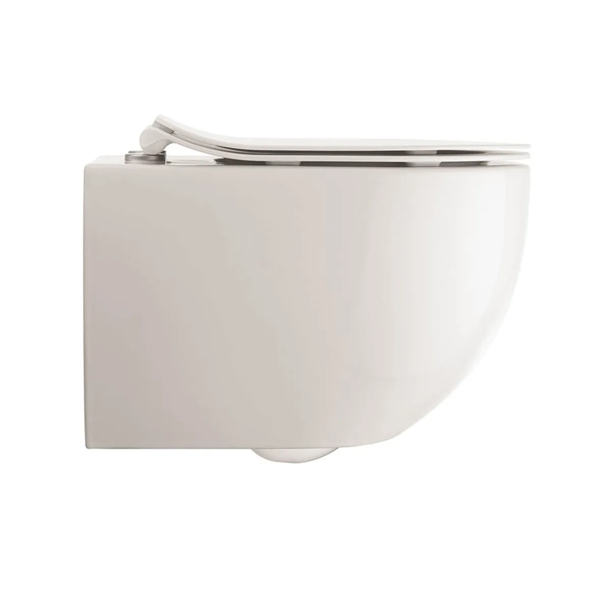 Crosswater Glide II Rimless Wall Hung WC Pan With Soft Close Toilet Seat - Gloss
