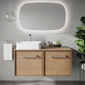 Crosswater Infinity 1000 Double Drawer Wall Hung Vanity Unit With Worktop