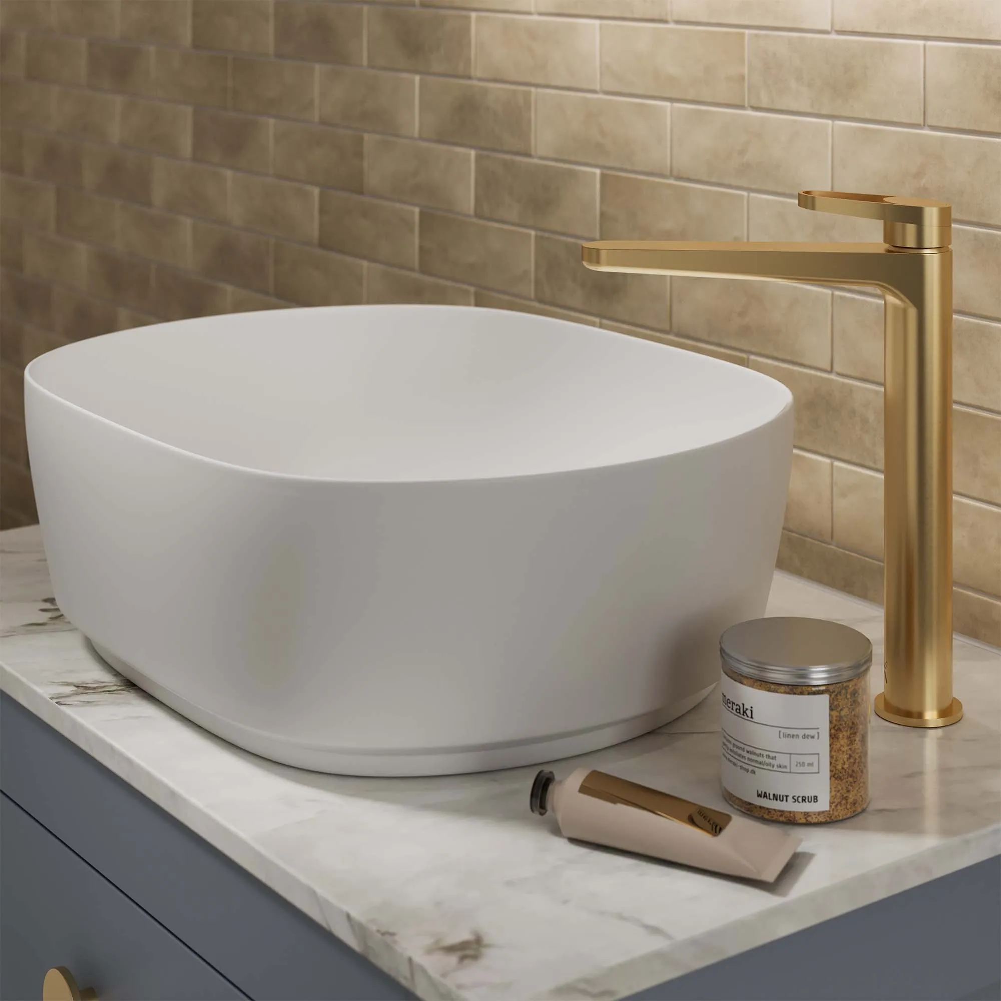 Crosswater Lazo Tall Basin Mixer Tap Monobloc