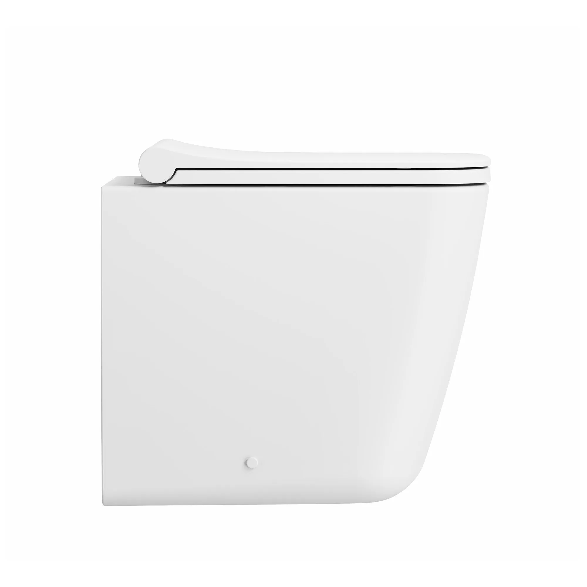 Crosswater Libra Rimless Back To Wall WC Pan With Slim Soft Close Toilet Seat - Matt White