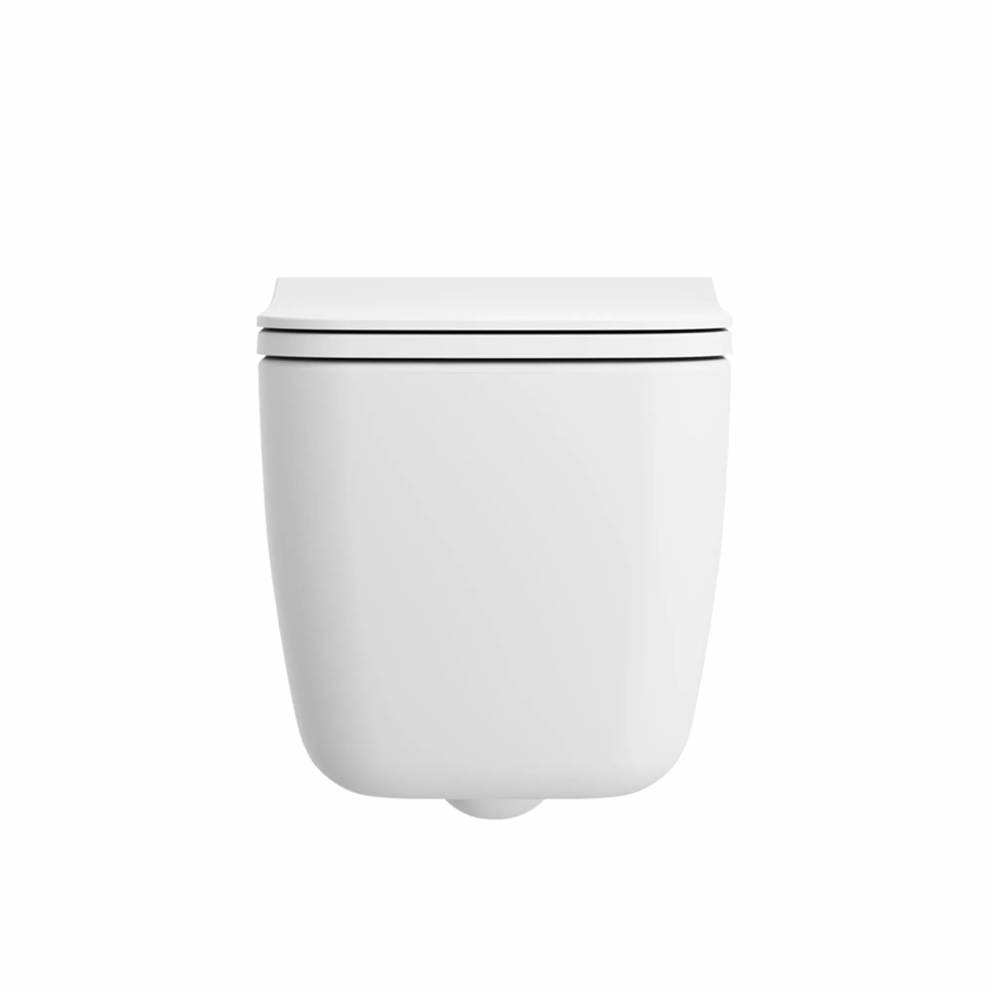 Crosswater Libra Rimless Wall Hung WC Pan With Slim Soft Close Toilet Seat - Matt White