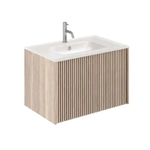 Crosswater Limit 1-Drawer Wall Hung Vanity Unit With Ice White Glass Basin