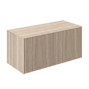 Crosswater Limit Double Wall Mounted Vanity Unit with Worktop - Modern Oak