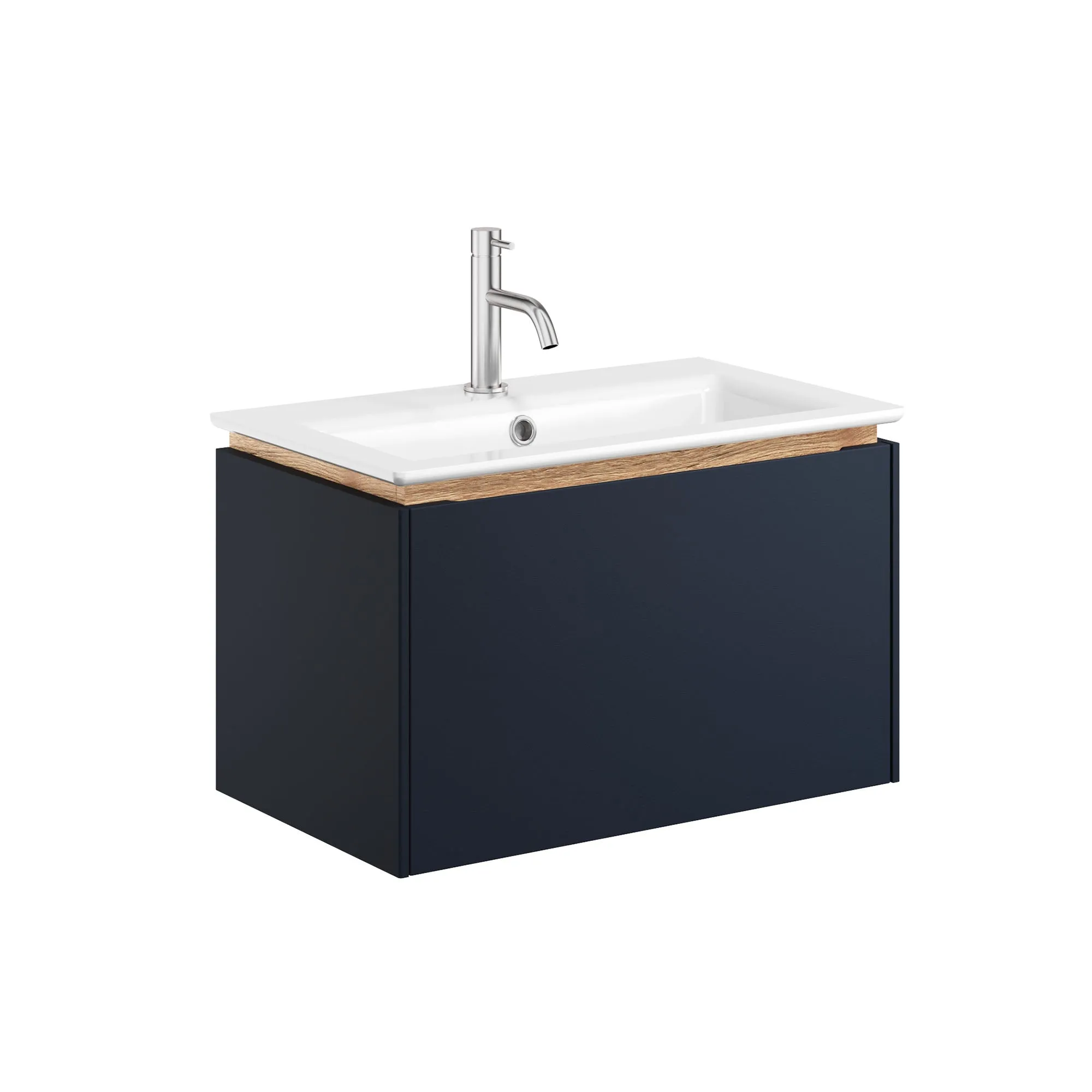 Crosswater Mada Wall Mounted Vanity Unit With Basin - Indigo Blue