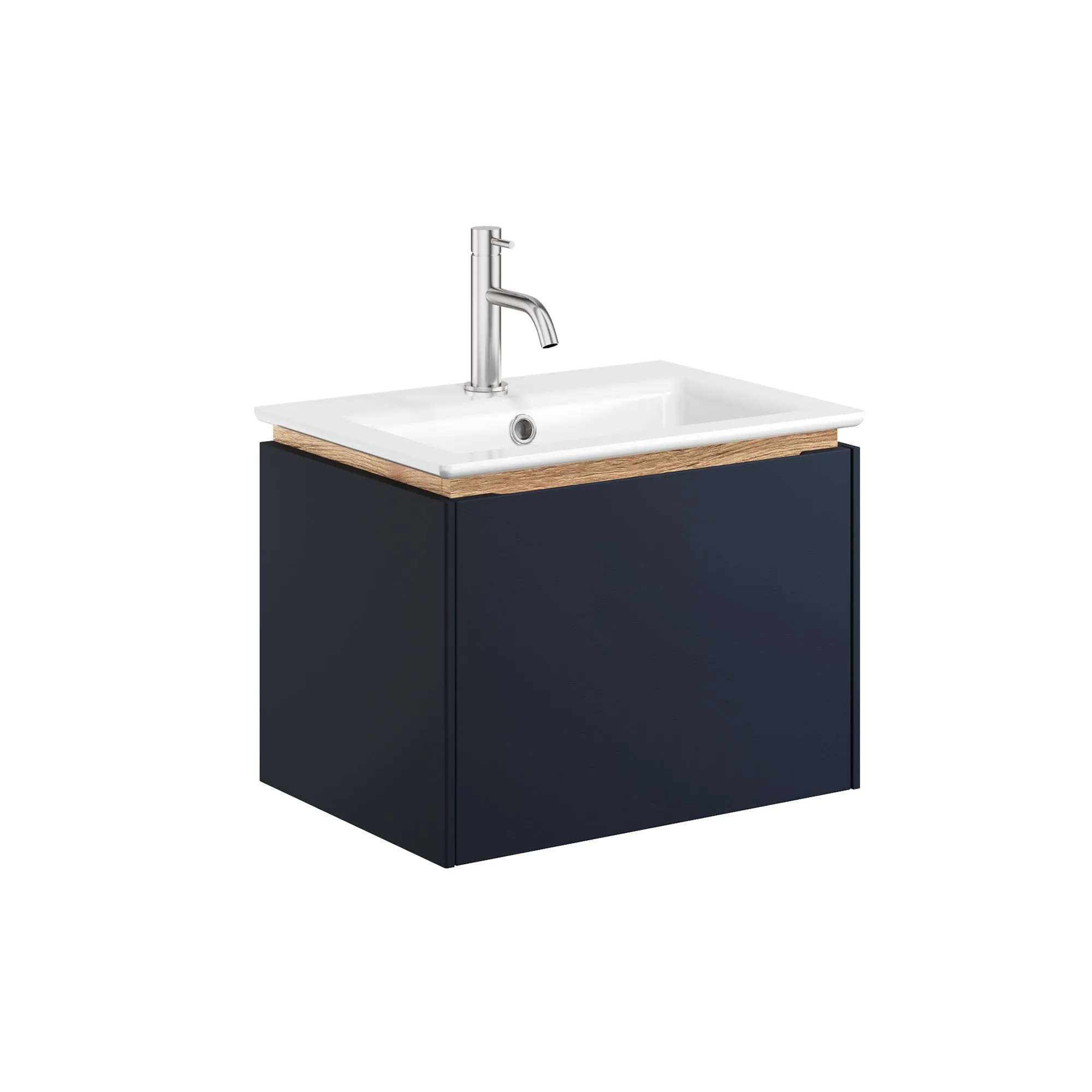 Crosswater Mada Wall Mounted Vanity Unit With Basin - Indigo Blue