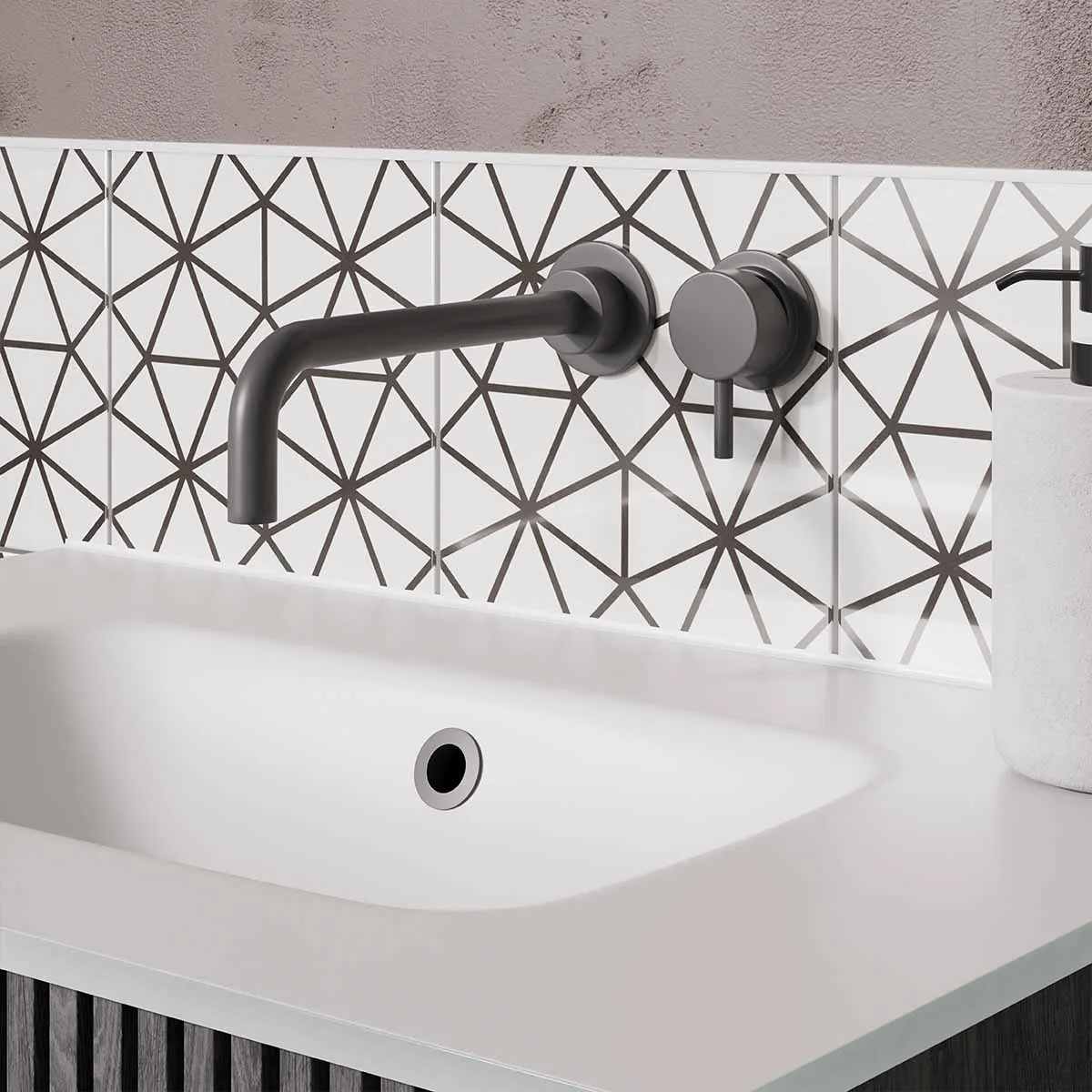 Crosswater MPRO 2 Hole Wall Mounted Basin Mixer Tap