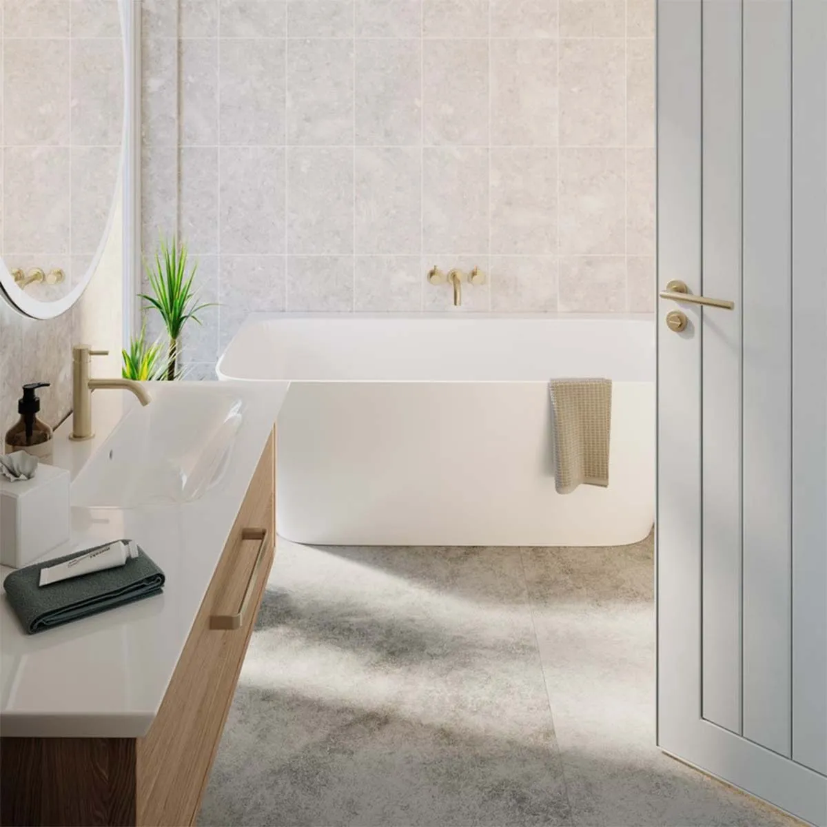 Crosswater MPRO 3-Hole Wall Mounted Bath Mixer