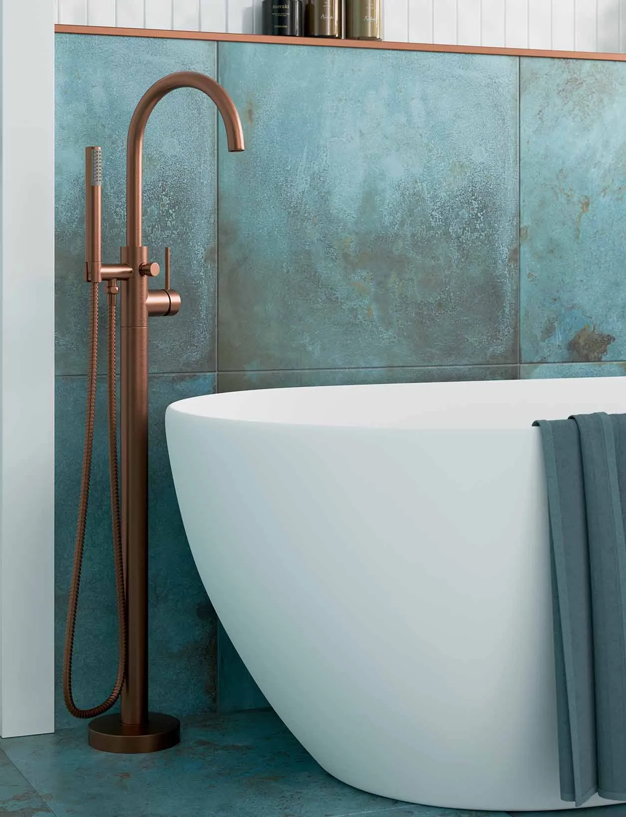 Crosswater MPRO Floorstanding Bath Shower Mixer With Handset