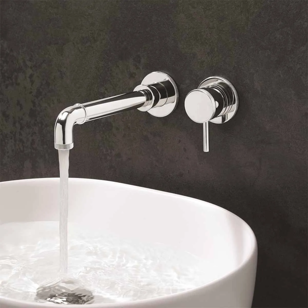Crosswater MPRO Industrial 2 Hole Wall Mounted Basin Mixer Tap