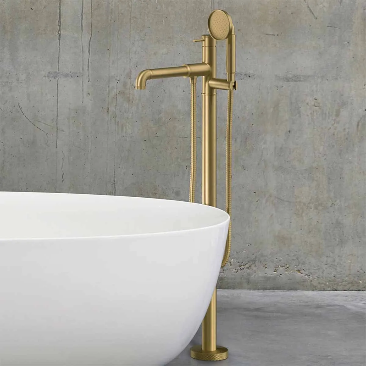 Crosswater MPRO Industrial Floorstanding Bath Shower Mixer With Handset