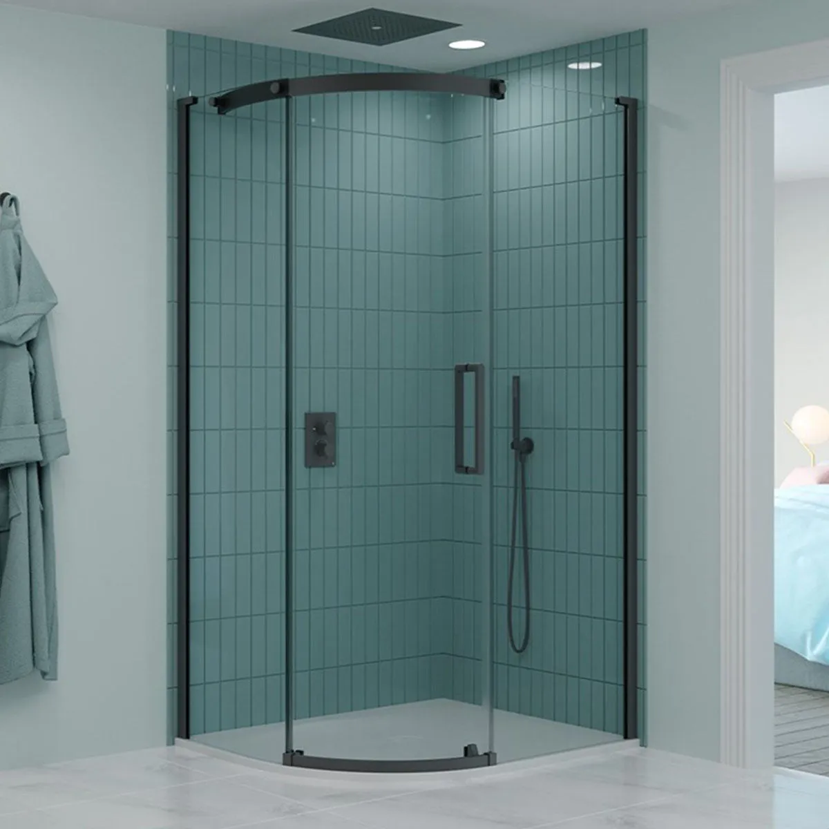 Crosswater OPTIX 10 Offset Quadrant Shower Door