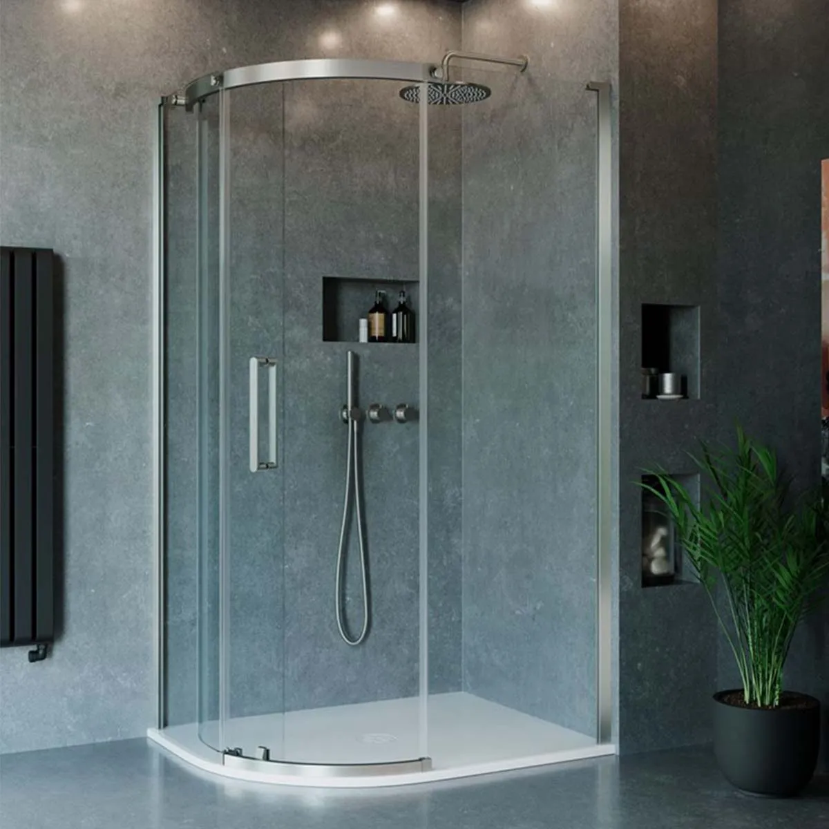 Crosswater OPTIX 10 Offset Quadrant Shower Door
